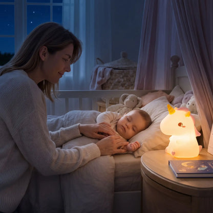 veilleuse bébé maman endorme bébé