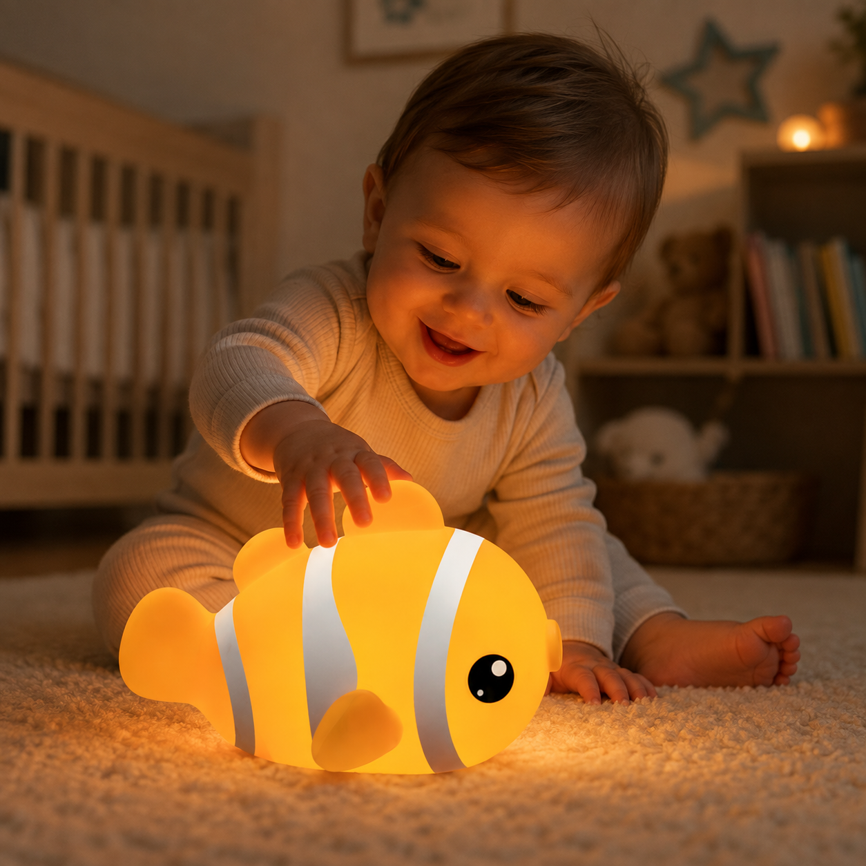 veilleuse bébé poisson clown enfant découverte