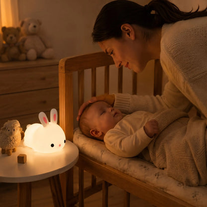 veilleuse lapin maman câlin bébé