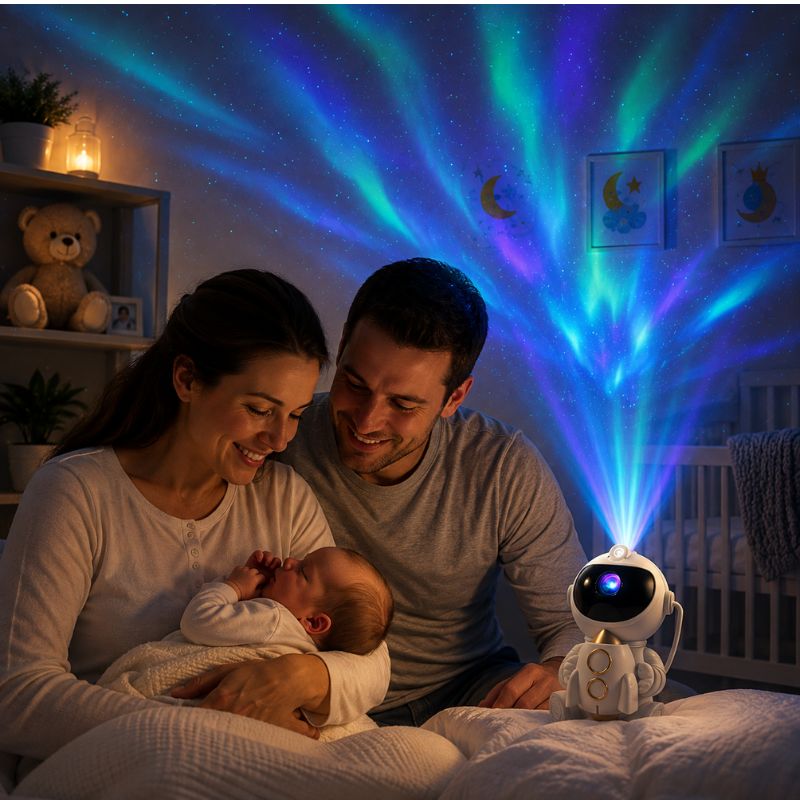 veilleuse projection astronaute parents