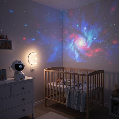 Veilleuse projection astronaute